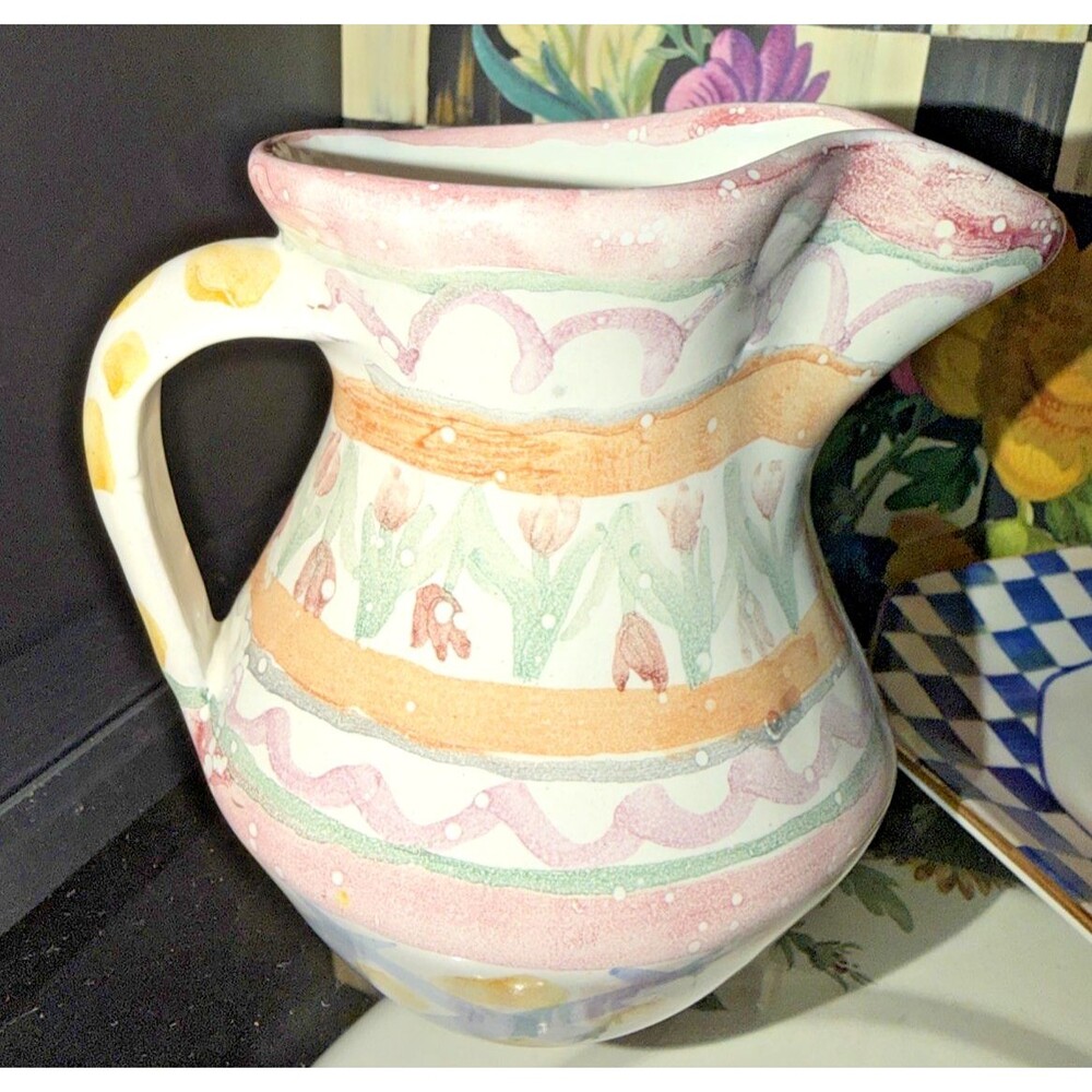 MACKENZIE-CHILDS Creamer AALSMEER Pitcher 5" Taylor Hand Painted Vintage